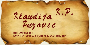 Klaudija Puzović vizit kartica